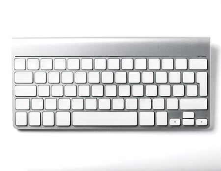 computer keyboard isolated on white background photo