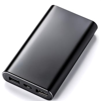 power bank isolated on white background photo