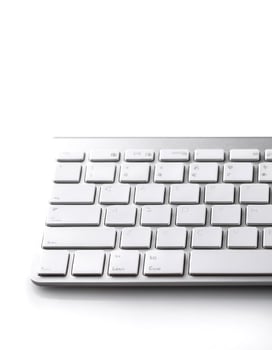 computer keyboard isolated on white background photo
