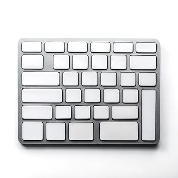 computer keyboard isolated on white background photo