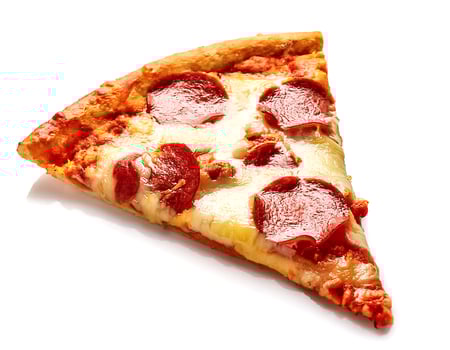 pizza slice isolated on white background photo