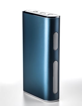 power bank isolated on white background photo