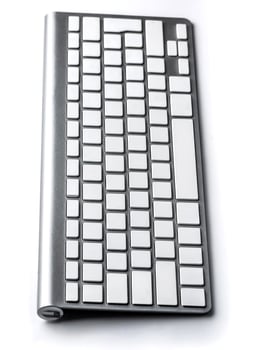 computer keyboard isolated on white background photo