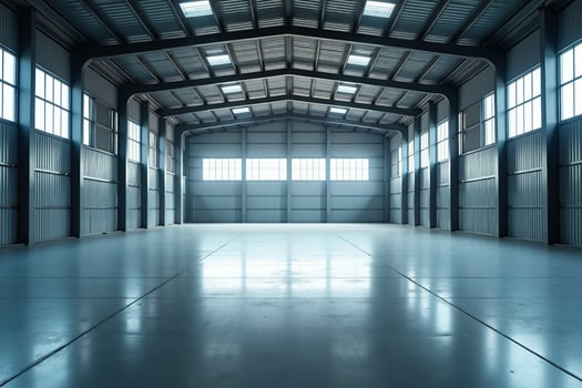 empty large factory storage industry, photo