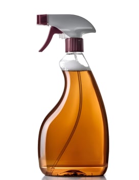 cleaning spray bottle isolated on white background photo