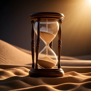 Timepiece Fast Hourglass wooden yellow sand clock timer photo