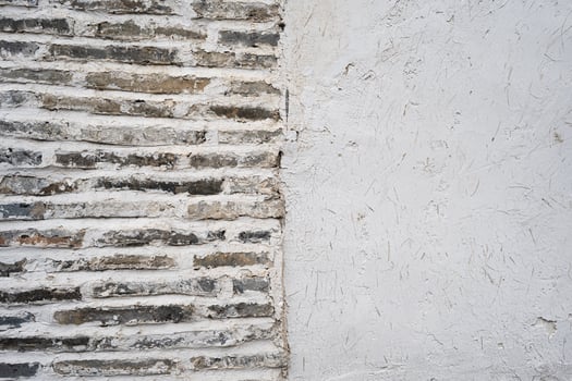 Half concrete and half brick wall background, Retro white and dark gray texture wall background, wall, brick wall, copy space concept. photo