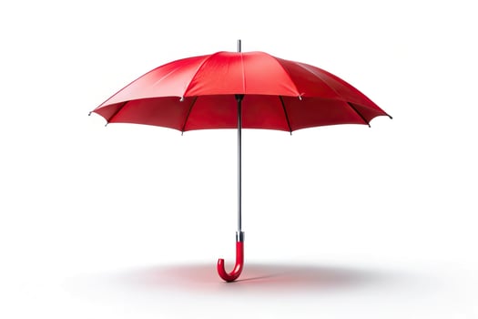 red umbrella isolated on white background Minimalist photo