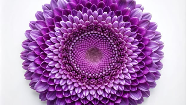 Round shape pattern with a natural purple flower High Angle photo