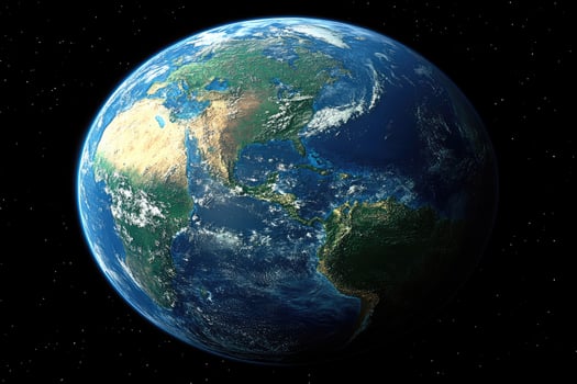 The earth is shown in this image photo