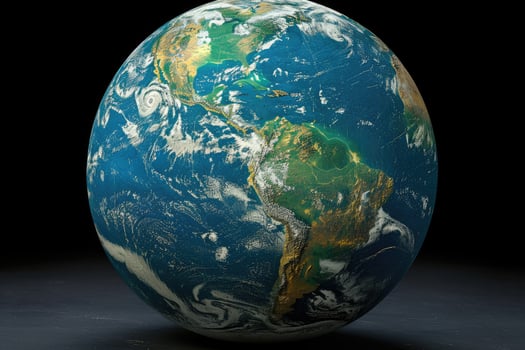 The earth is shown in this image photo