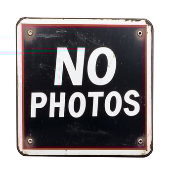 No Photography Allowed Warning Sign photo