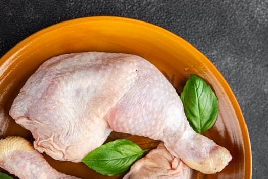 raw chicken legs meat chicken thighs poultry flesh on the bone gourmet fresh meal food snack photo