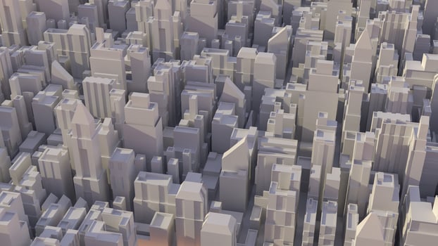 The city image for real estate or property concept 3d rendering. photo