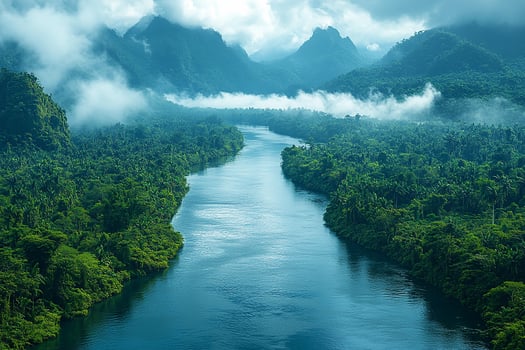 Amazon Rainforest BrazilPeru realistic photo