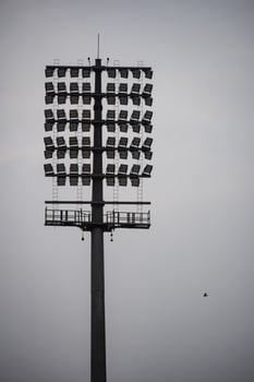 Cricket stadium flood lights poles at Delhi, India, Cricket Stadium Lights photo
