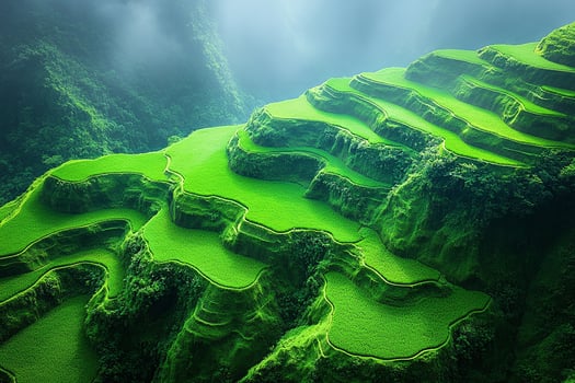 Banaue Rice Terraces Philippines top view place photo