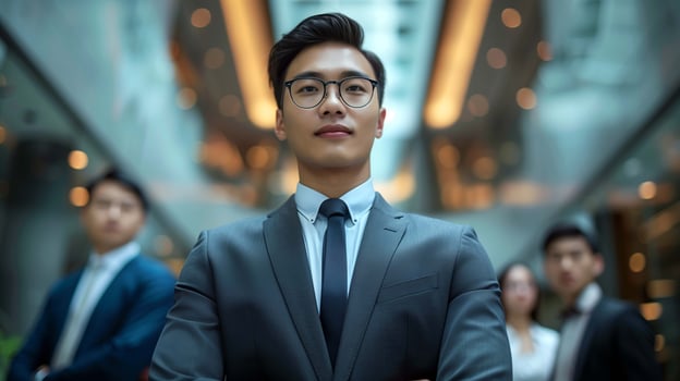 Young businessman's determination is the fuel propelling him towards his goals photo