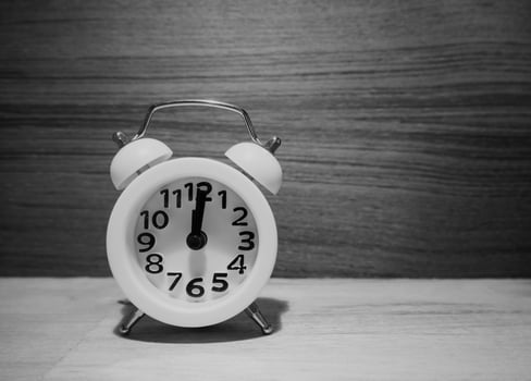 Analog alarmclock in black and white tone photo