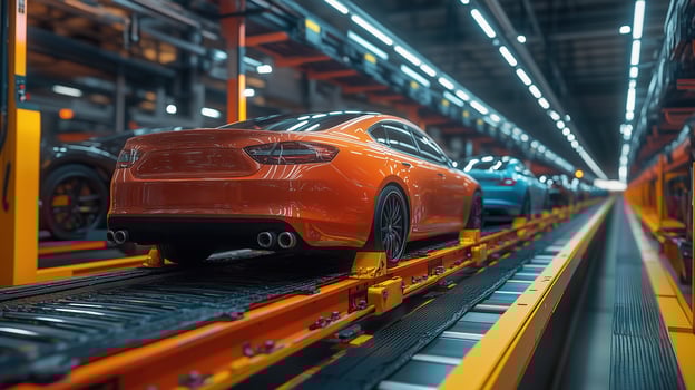 car transport train concept Ready for new cars for export photo
