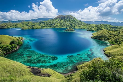 Indonesia Komodo National Park is the beautiful tourist place beautiful background photo