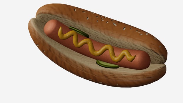 Hot Dog with white background photo