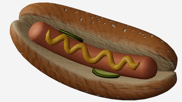 Hot Dog with white background photo