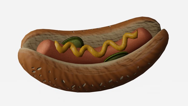 Hot Dog with white background photo