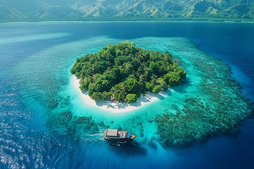 Gili Islands Indonesia top view photo