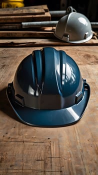 Blue Safety Work Helmet Construction HardHat photo