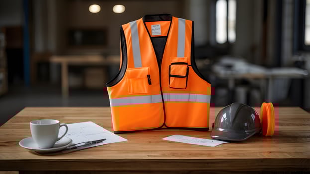 Orange Reflective Safety Vest Construction Work gear photo