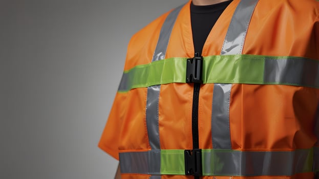 Orange Reflective Safety Vest Construction gear photo