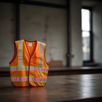 Orange Reflective Safety Vest Construction Workgear photo