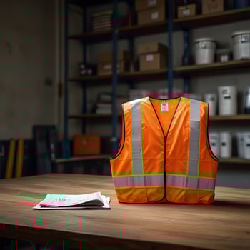 Orange Reflective Safety Vest Construction gear photo