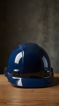 Blue Safety Work Helmet Construction HardHat photo