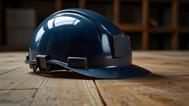 Blue Safe Work Helmet Construction HardHat photo