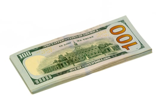 New One Hundred Dollar Bill - Back Right Half photo