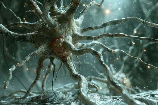 A Close-Up View of a Twisted, Branching, Organic Structure photo