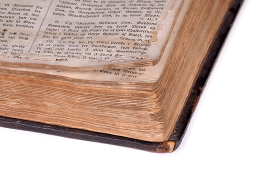 Open old bible photo