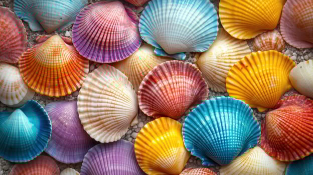 Colorful Seashells Texture photo