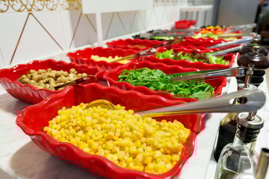 Colorful Salad Buffet Spread Displaying an Array of Fresh Ingredients During Brunch photo