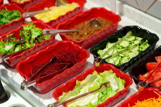 Colorful Salad Buffet Spread Displaying an Array of Fresh Ingredients During Brunch photo