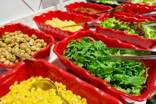 Colorful Salad Buffet Spread Displaying an Array of Fresh Ingredients During Brunch photo
