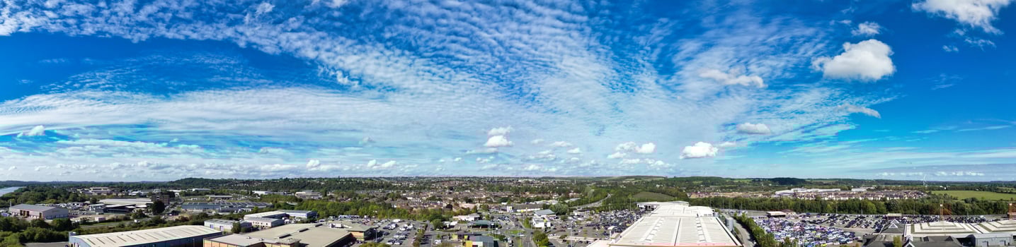 An Aerial Footage of Nottingham City of East Midlands Region of England, United Kingdom. October 4th, 2024 photo
