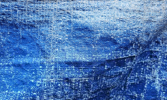 Blue Grunge Nylon Canvas Background. photo