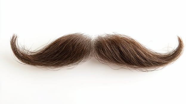 Creative brown mustache prop for costume parties and theatrical performances photo