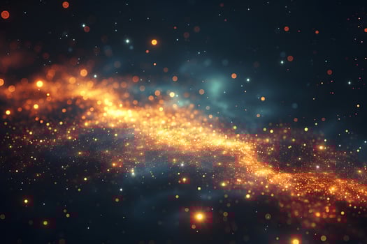 Glowing Cosmic Pathway Against a Starry Night Sky for Futuristic Design photo