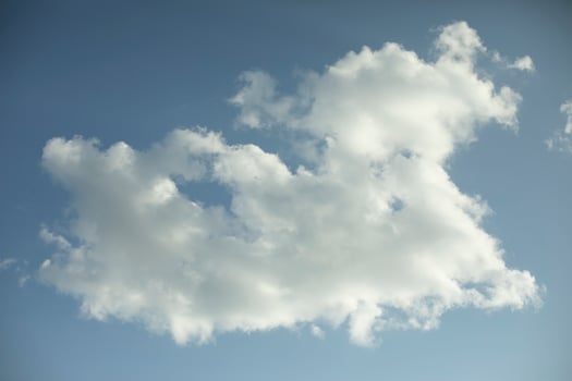 Cloud in sky. White clouds in summer. Blue sky. photo