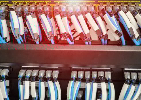 LAN cable, corporate network system photo