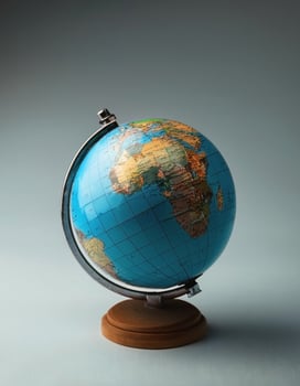 Small globe isolated on clean background photo